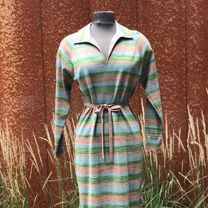 Vintage Knit Dress with belt